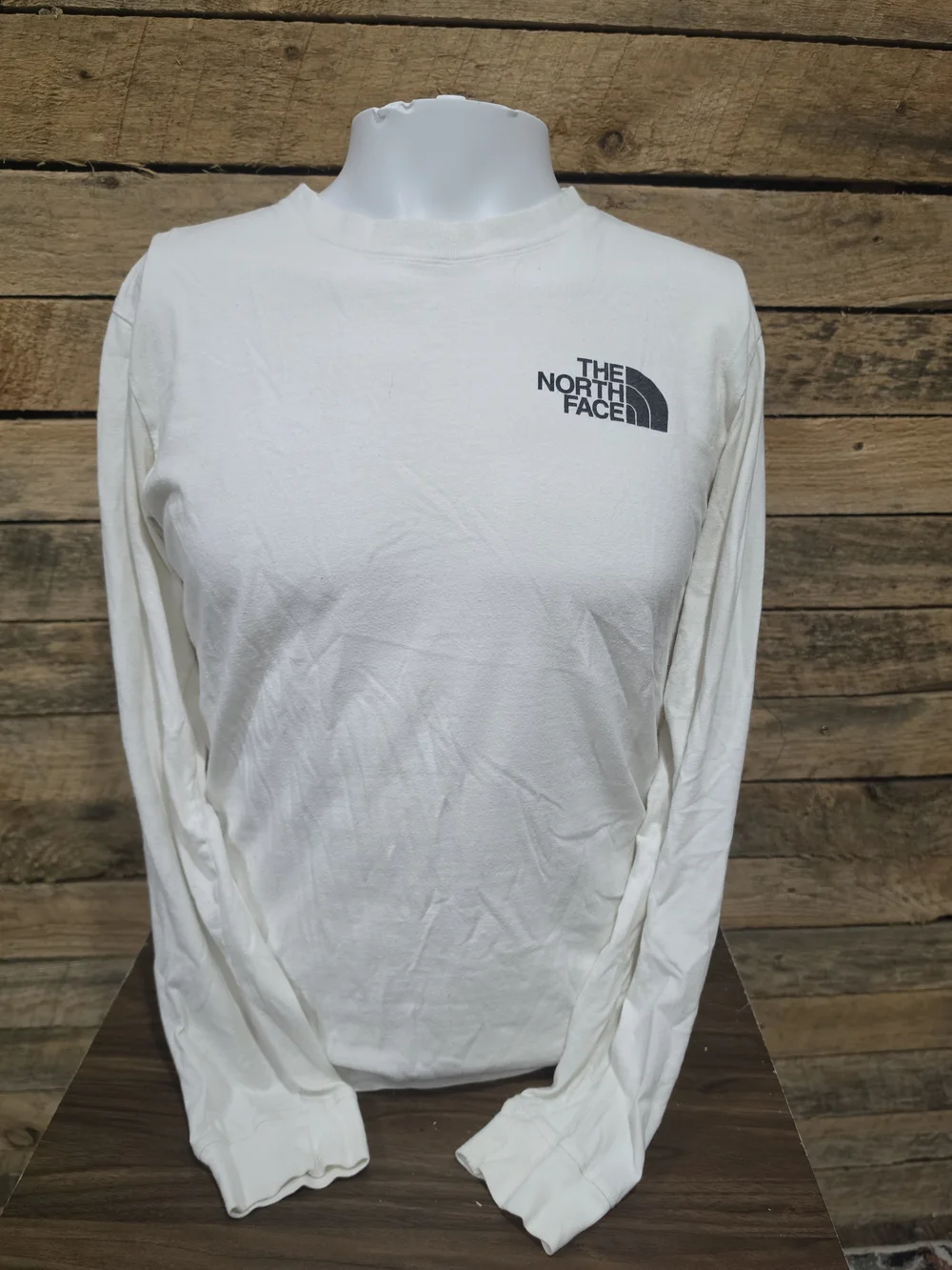 The North Face Men's White Long-Sleeve Crew Shirt